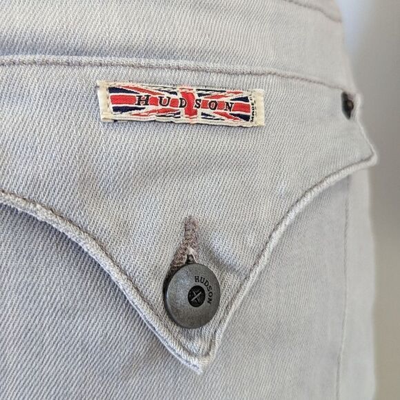 Hudson Raw Edge Hem Denim Mini Skirt 29 Coastal Cowgirl Rebel Punk Academia - Picture 9 of 12